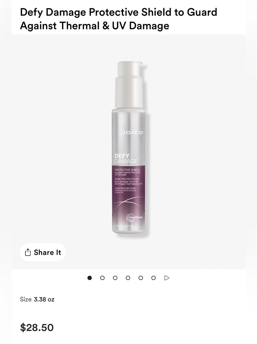 Joico DefyDamage Protective Shield for coloured hair